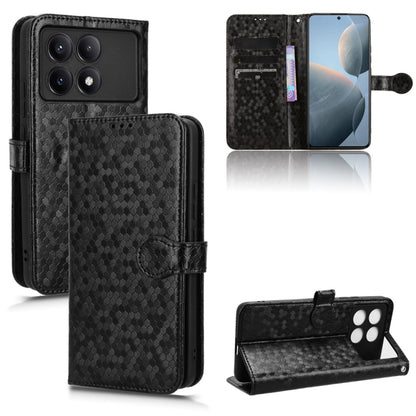 For Xiaomi Redmi K70 5G / K70 Pro 5G Honeycomb Dot Texture Leather Phone Case(Black) - K70 Pro Cases by buy2fix | Online Shopping UK | buy2fix