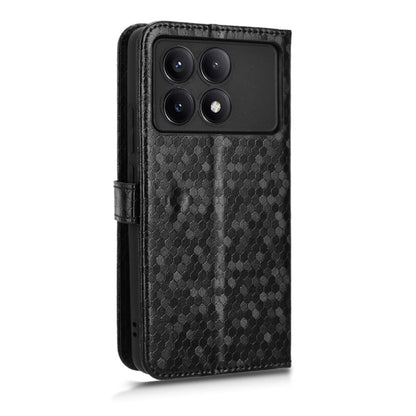 For Xiaomi Redmi K70 5G / K70 Pro 5G Honeycomb Dot Texture Leather Phone Case(Black) - K70 Pro Cases by buy2fix | Online Shopping UK | buy2fix