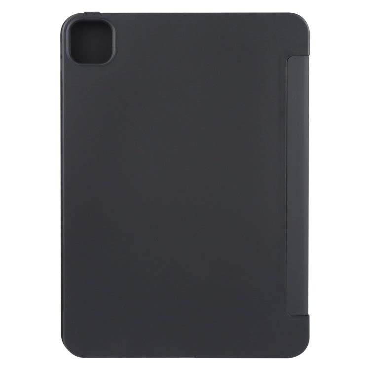 For iPad Air 13 2024 GEBEI 3-folding Holder Shockproof Flip Leather Tablet Case(Black) - iPad Air 13 2024 Cases by GEBEI | Online Shopping UK | buy2fix