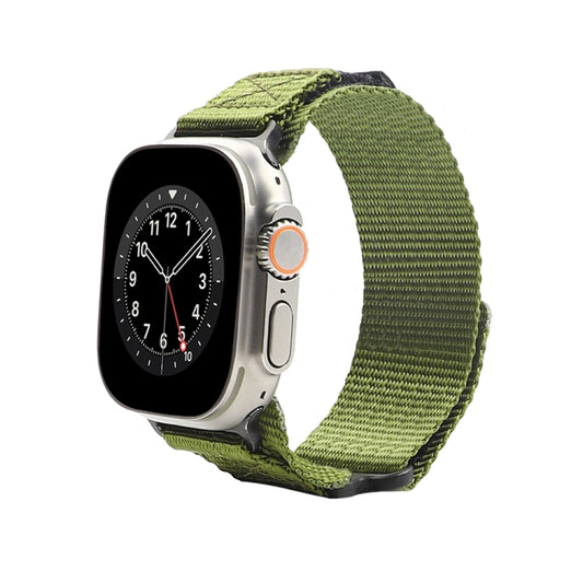 Nylon Two Section Watch Band For Apple Watch Ultra 2 49mm(Dark Green) - Watch Bands by buy2fix | Online Shopping UK | buy2fix