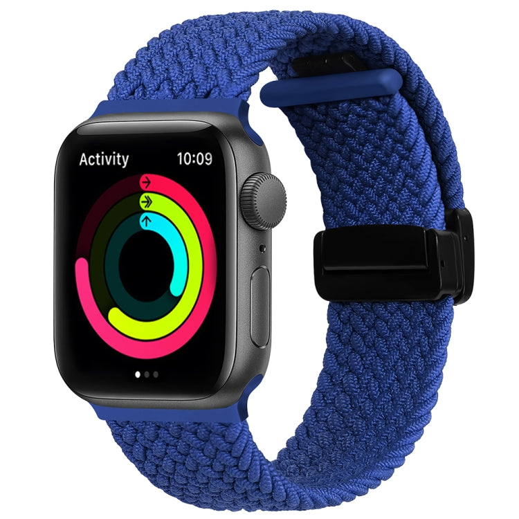 Magnetic Fold Clasp Woven Watch Band For Apple Watch 4 40mm(Blue) - Watch Bands by buy2fix | Online Shopping UK | buy2fix