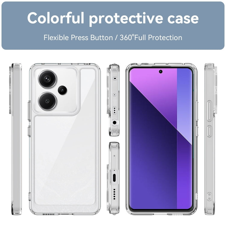 For Xiaomi Redmi Note 13 Pro+ Colorful Series Acrylic Hybrid TPU Phone Case(Transparent) - Note 13 Pro+ Cases by buy2fix | Online Shopping UK | buy2fix
