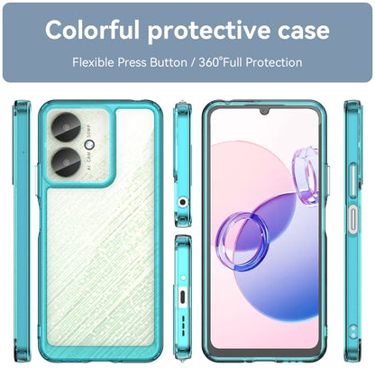 For Xiaomi Redmi 13R 5G Colorful Series Acrylic Hybrid TPU Phone Case(Transparent Blue) - 13R Cases by buy2fix | Online Shopping UK | buy2fix