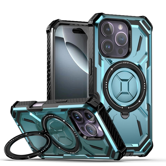 For iPhone 16 Pro Armor Series Holder Phone Case(Blue) - iPhone 16 Pro Cases by buy2fix | Online Shopping UK | buy2fix