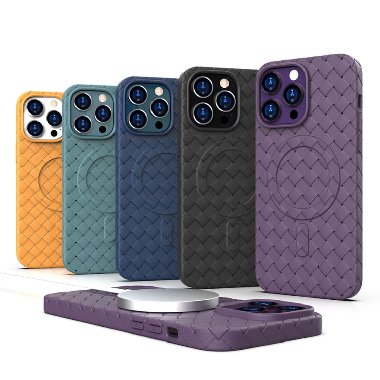 For iPhone 13 Pro Woven Pattern MagSafe Magnetic Cooling Phone Case(Orange) - iPhone 13 Pro Cases by buy2fix | Online Shopping UK | buy2fix