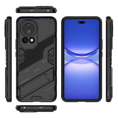 For Huawei nova 12 Pro Punk Armor 2 in 1 PC + TPU Phone Case with Holder(Black) - Huawei Cases by buy2fix | Online Shopping UK | buy2fix