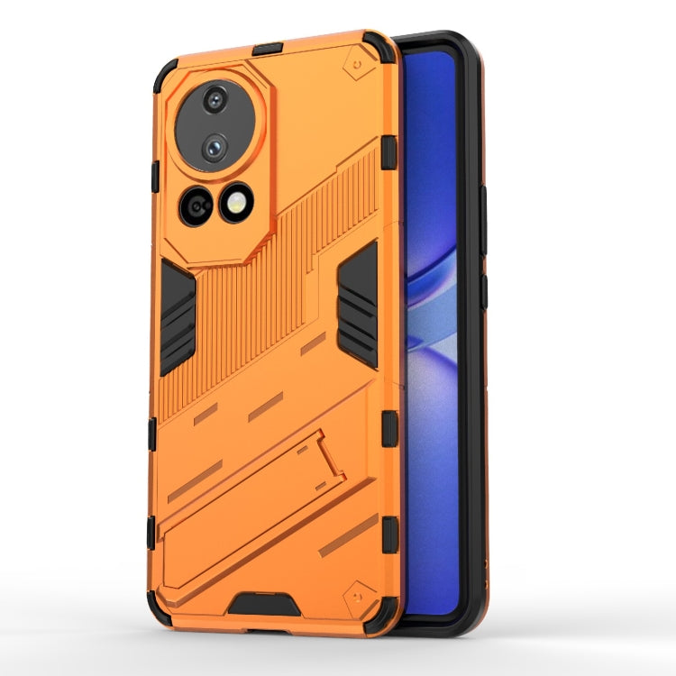 For Huawei nova 12 Pro Punk Armor 2 in 1 PC + TPU Phone Case with Holder(Orange) - Huawei Cases by buy2fix | Online Shopping UK | buy2fix