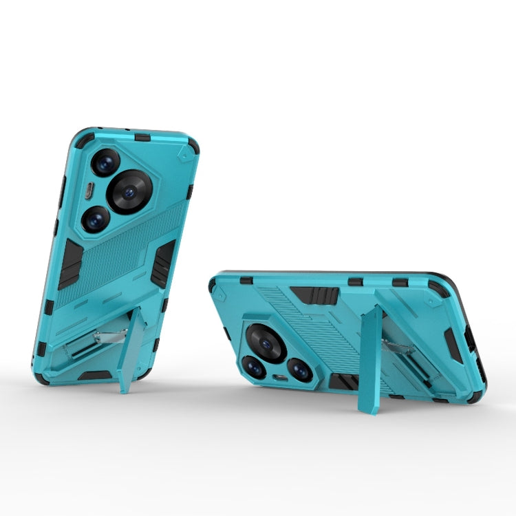 For Huawei Pura 70 Pro / 70 Pro+ Punk Armor 2 in 1 PC + TPU Phone Case with Holder(Blue) - Huawei Cases by buy2fix | Online Shopping UK | buy2fix