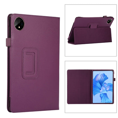 For Huawei MatePad Pro 11 2024 Litchi Texture Leather Tablet Case with Holder(Purple) - Huawei by buy2fix | Online Shopping UK | buy2fix