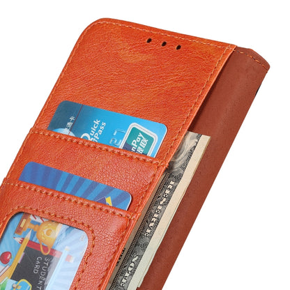 For iPhone 16 Pro Nappa Texture Leather Case(Orange) - iPhone 16 Pro Cases by buy2fix | Online Shopping UK | buy2fix