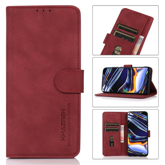 For iPhone 16 KHAZNEH Matte Texture Leather Phone Case(Red) - iPhone 16 Cases by buy2fix | Online Shopping UK | buy2fix