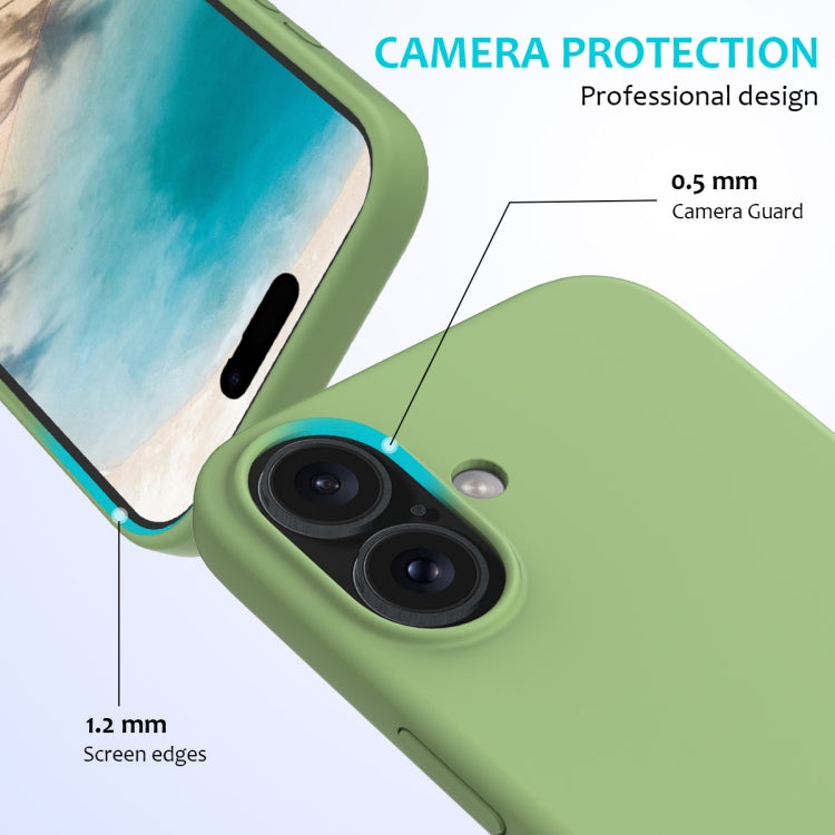 For iPhone 16 Plus Solid Color Silicone Phone Case(Mint Green) - More iPhone Cases by buy2fix | Online Shopping UK | buy2fix