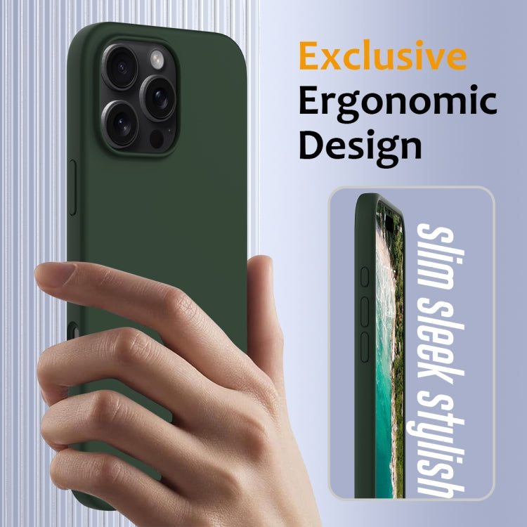 For iPhone 16 Pro Shockproof Silicone Magsafe Phone Case(Dark Green) - iPhone 16 Pro Cases by buy2fix | Online Shopping UK | buy2fix