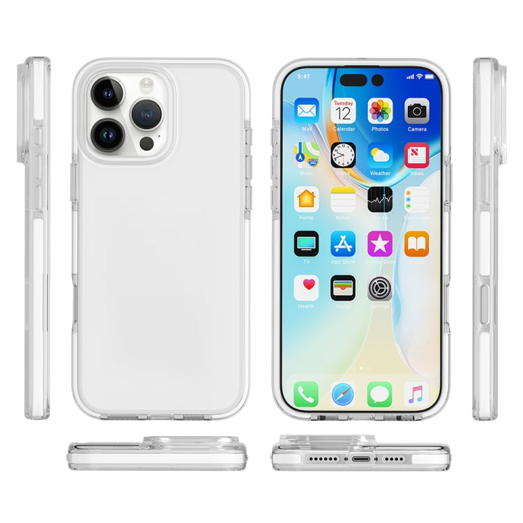 For iPhone 16 Pro Two-color Shockproof High Transparency TPU Phone Case(White) - iPhone 16 Pro Cases by buy2fix | Online Shopping UK | buy2fix