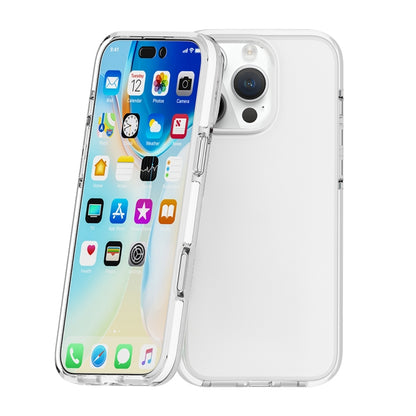 For iPhone 16 Pro Two-color Shockproof High Transparency TPU Phone Case(White) - iPhone 16 Pro Cases by buy2fix | Online Shopping UK | buy2fix