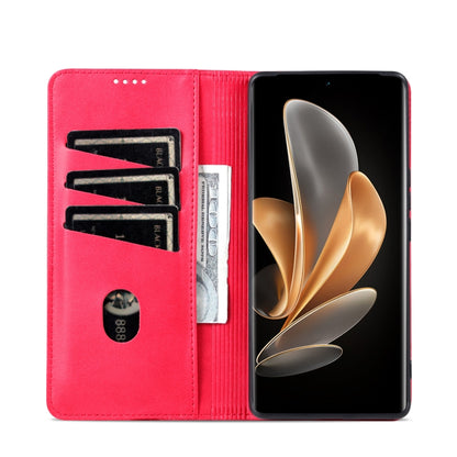 For Xiaomi 14 Ultra AZNS Magnetic Calf Texture Flip Leather Phone Case(Red) - 14 Ultra Cases by AZNS | Online Shopping UK | buy2fix