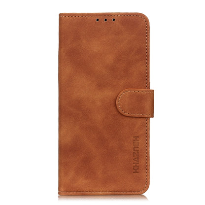 For iPhone 16 KHAZNEH Retro Texture Leather Phone Case(Brown) - iPhone 16 Cases by buy2fix | Online Shopping UK | buy2fix