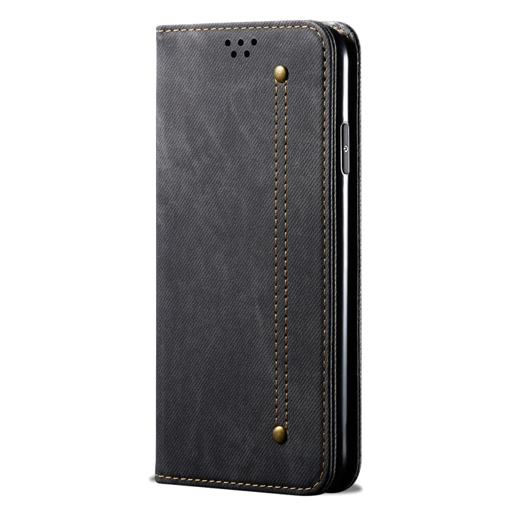 For vivo X100 Denim Texture Flip Leather Phone Case(Black) - X100 Cases by imak | Online Shopping UK | buy2fix