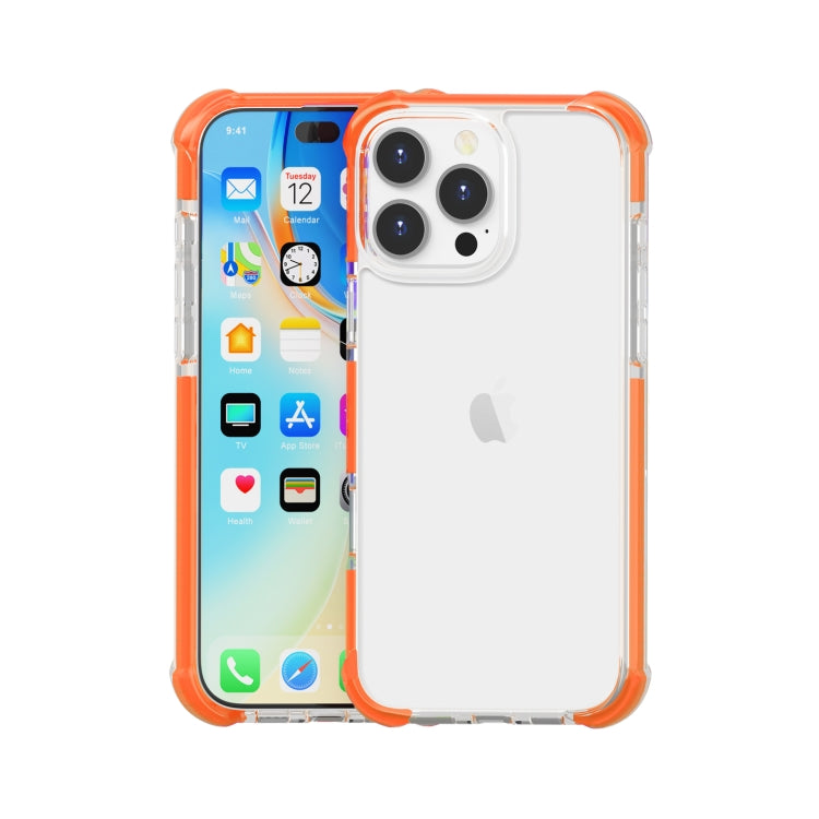 For iPhone 16 Pro Four-corner Shockproof TPU + Acrylic Phone Case(Orange) - iPhone 16 Pro Cases by buy2fix | Online Shopping UK | buy2fix