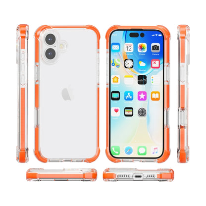 For iPhone 16 Plus Four-corner Shockproof TPU + Acrylic Phone Case(Orange) - iPhone 16 Plus Cases by buy2fix | Online Shopping UK | buy2fix