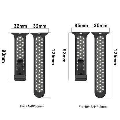 For Apple Watch 7 45mm Magnetic Buckle Silicone Watch Band(Black Grey) - Watch Bands by buy2fix | Online Shopping UK | buy2fix