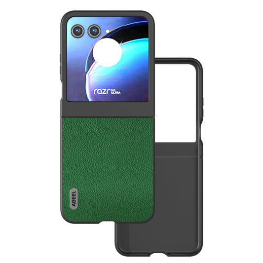 For Motorola Razr 50 ABEEL Black Edge Genuine Mino Phone Case(Green) - Motorola Cases by buy2fix | Online Shopping UK | buy2fix