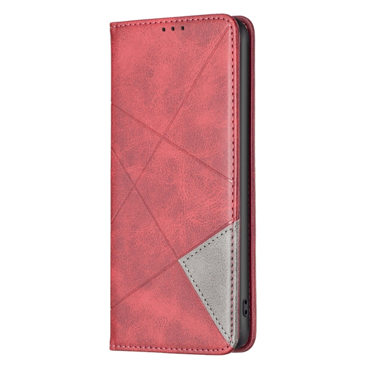 For Realme C53 Rhombus Texture Leather Phone Case(Red) - Realme Cases by buy2fix | Online Shopping UK | buy2fix