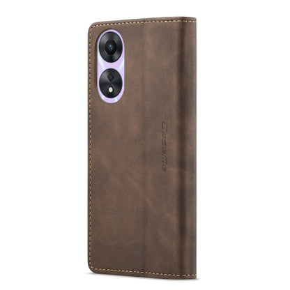 For OPPO A58 5G / A58X 5G CaseMe 013 Multifunctional Horizontal Flip Leather Phone Case(Coffee) - OPPO Cases by CaseMe | Online Shopping UK | buy2fix