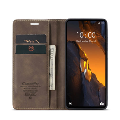 For Xiaomi Poco F5 5G/Redmi Note 12 Turbo 5G CaseMe 013 Multifunctional Horizontal Flip Leather Phone Case(Coffee) - Xiaomi Cases by CaseMe | Online Shopping UK | buy2fix