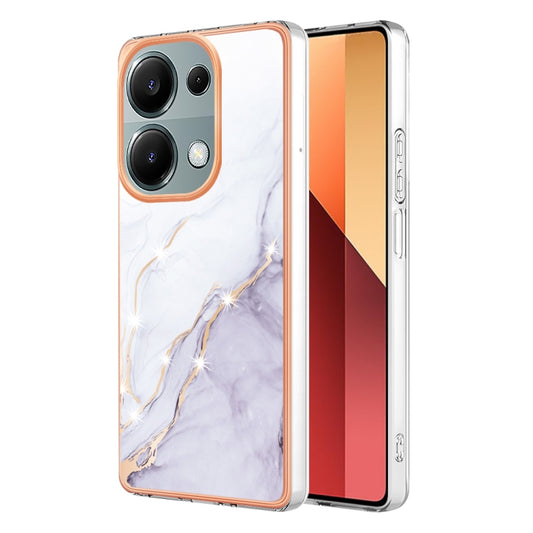 For Xiaomi Poco M6 Pro 4G Electroplating Marble Dual-side IMD Phone Case(White 006) - Xiaomi Cases by buy2fix | Online Shopping UK | buy2fix