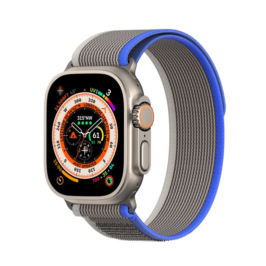 For Apple Watch 7 45mm DUX DUCIS YJ Series Nylon Watch Band(Blue) - Watch Bands by DUX DUCIS | Online Shopping UK | buy2fix