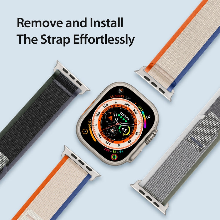 For Apple Watch 42mm DUX DUCIS YJ Series Nylon Watch Band(Orange Beige) - Watch Bands by DUX DUCIS | Online Shopping UK | buy2fix