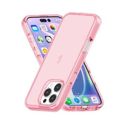 For iPhone 16 Pro Max Shockproof Terminator Transparent Phone Case(Pink) - iPhone 16 Pro Max Cases by buy2fix | Online Shopping UK | buy2fix