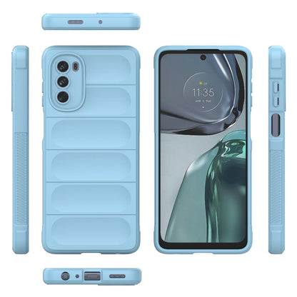 For Motorola Moto G62 5G Magic Shield TPU + Flannel Phone Case(Dark Grey) - Motorola Cases by buy2fix | Online Shopping UK | buy2fix