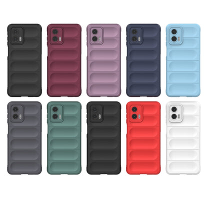 For Motorola Moto G73 5G Magic Shield TPU + Flannel Phone Case(Red) - Motorola Cases by buy2fix | Online Shopping UK | buy2fix