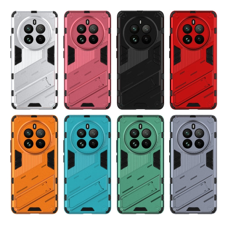 For Realme 12 Pro 5G Global Punk Armor 2 in 1 PC + TPU Phone Case with Holder(Orange) - Realme Cases by buy2fix | Online Shopping UK | buy2fix
