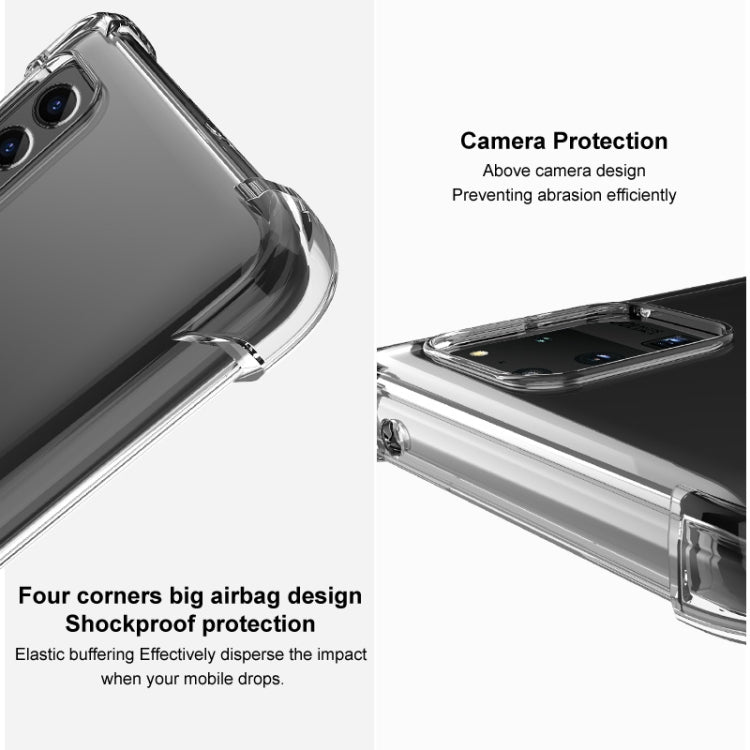 For Motorola Edge 50 Pro imak Shockproof Airbag TPU Phone Case(Transparent Black) - Motorola Cases by imak | Online Shopping UK | buy2fix