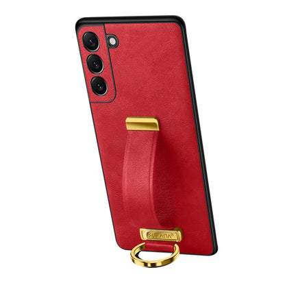 For Samsung Galaxy S24 5G SULADA PC + Leather Texture Skin Feel Shockproof Phone Case(Red) - Galaxy S24 5G Cases by SULADA | Online Shopping UK | buy2fix