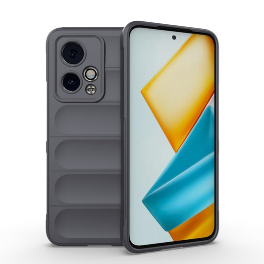 For Honor 90 GT 5G Magic Shield TPU + Flannel Phone Case(Dark Grey) - Honor Cases by buy2fix | Online Shopping UK | buy2fix