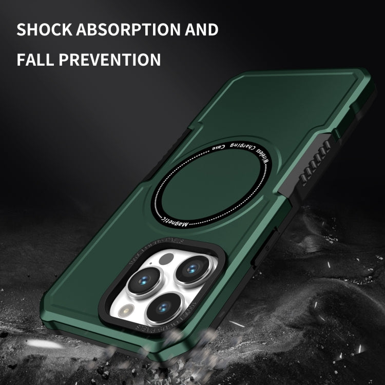 For iPhone 15 Pro MagSafe Shockproof Armor Phone Case(Dark Green) - iPhone 15 Pro Cases by buy2fix | Online Shopping UK | buy2fix