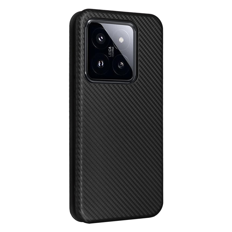 For Xiaomi 14 Pro Carbon Fiber Texture Flip Leather Phone Case(Black) - 14 Pro Cases by buy2fix | Online Shopping UK | buy2fix