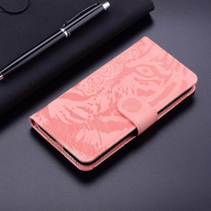 For Xiaomi Redmi K70E / Poco X6 Pro Tiger Embossing Pattern Leather Phone Case(Pink) - K70E Cases by buy2fix | Online Shopping UK | buy2fix