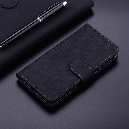 For Motorola Moto G Power 5G 2024 Tiger Embossing Pattern Leather Phone Case(Black) - Motorola Cases by buy2fix | Online Shopping UK | buy2fix