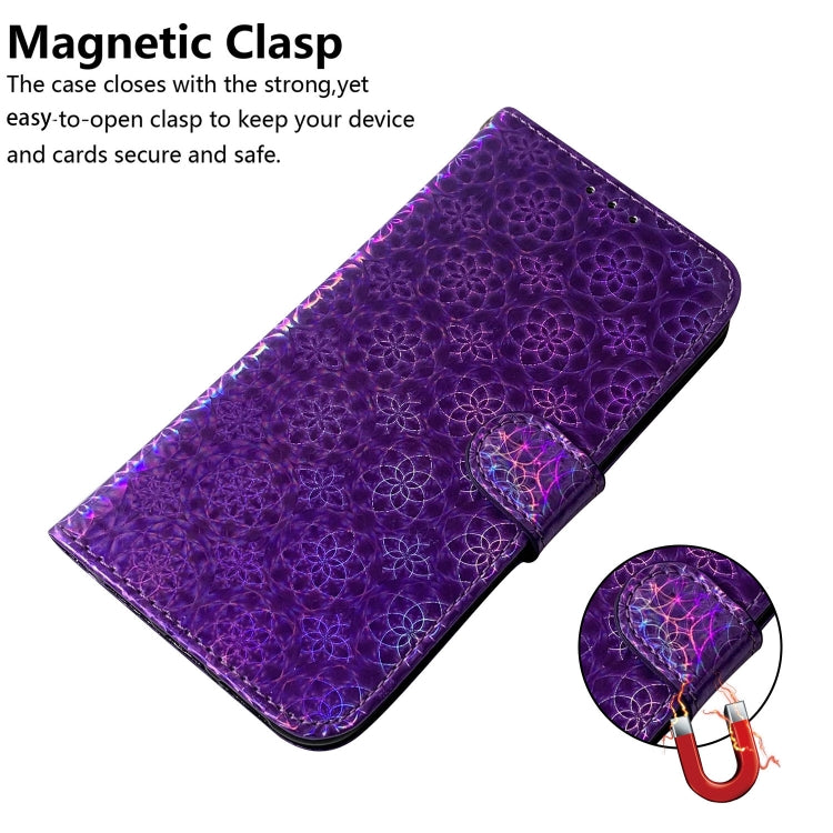 For Xiaomi Redmi Note 13 Pro 4G Colorful Magnetic Buckle Leather Phone Case(Purple) - Note 13 Pro Cases by buy2fix | Online Shopping UK | buy2fix