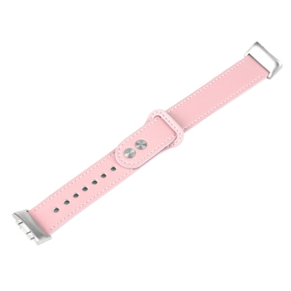 For Fitbit Charge 5 PU Leather Replacement Watch Band(Pink) - Watch Bands by buy2fix | Online Shopping UK | buy2fix