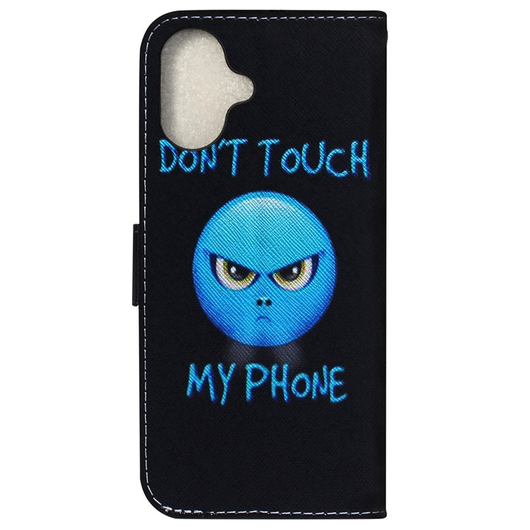 For iPhone 16 Coloured Drawing Flip Leather Phone Case(Anger) - iPhone 16 Cases by buy2fix | Online Shopping UK | buy2fix