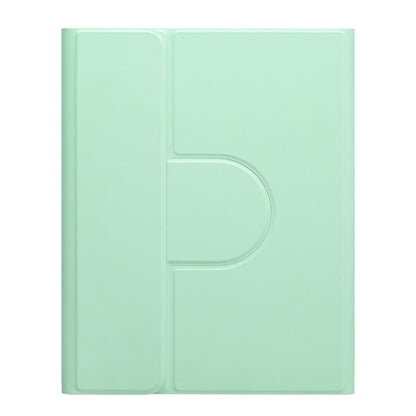 For iPad Air 2022 / iPad Pro 11 2021 Square Button 360 Degree Rotatable Bluetooth Keyboard Leather Case with Touchpad(Mint Green) - Universal by buy2fix | Online Shopping UK | buy2fix