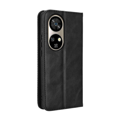 For Ulefone Note 17 Pro Magnetic Buckle Retro Texture Leather Phone Case(Black) - Ulefone Cases by buy2fix | Online Shopping UK | buy2fix