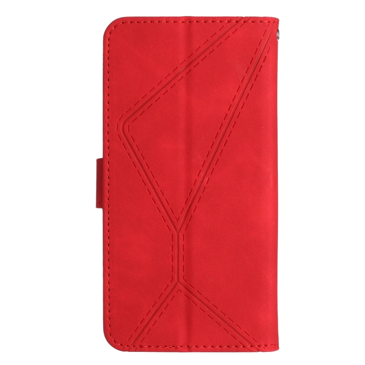 For Samsung Galaxy S24 5G Stitching Embossed Leather Phone Case(Red) - Galaxy S24 5G Cases by buy2fix | Online Shopping UK | buy2fix