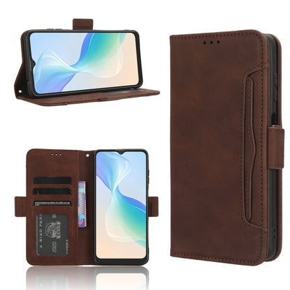 For Blackview Oscal C30 / C30 Pro Skin Feel Calf Texture Card Slots Leather Phone Case(Brown) - More Brand by buy2fix | Online Shopping UK | buy2fix